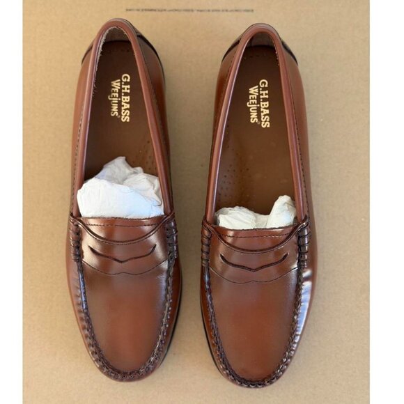 G.H. Bass Whitney Weejuns Penny Loafers in Cognac, Size 7 - Picture 6 of 10